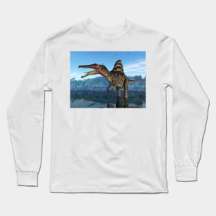 Spinosaurus dinosaur, illustration (C006/8639) Long Sleeve T-Shirt